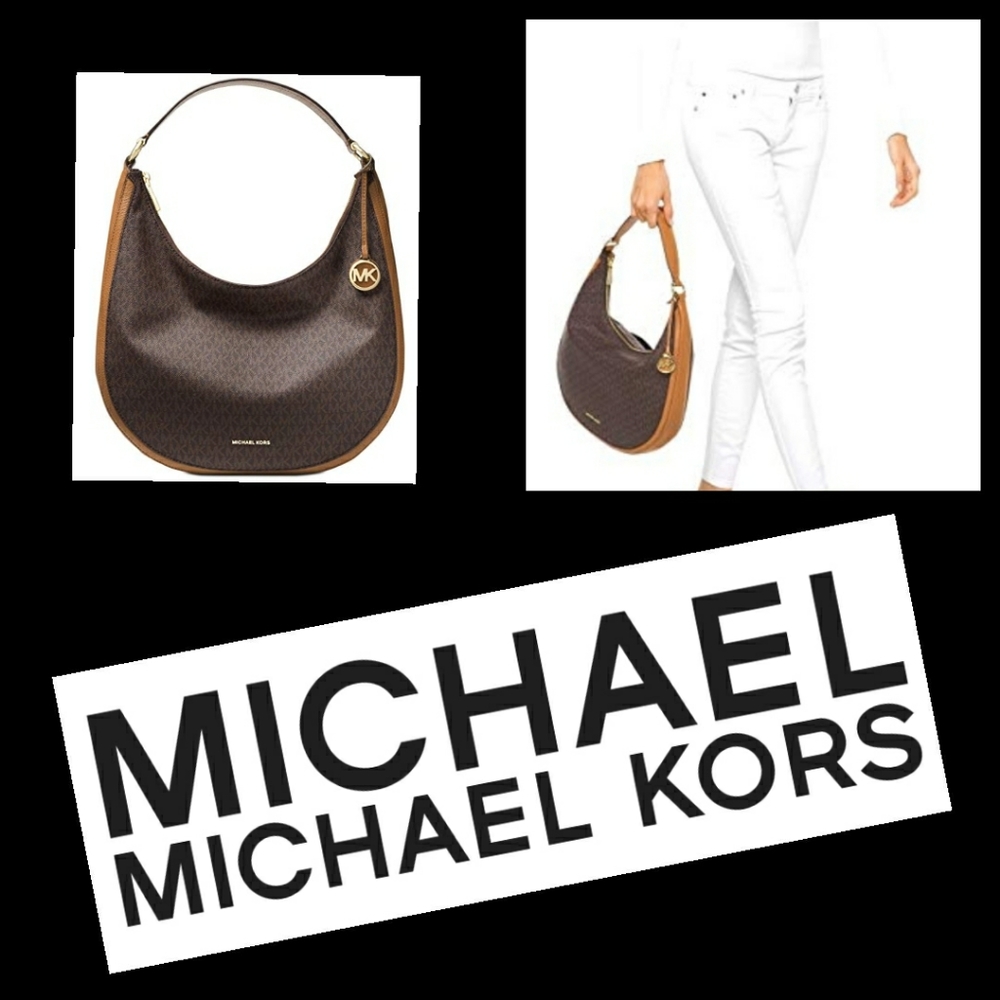 NWT Michael Kors Large Brown & Tan Hobo Bag